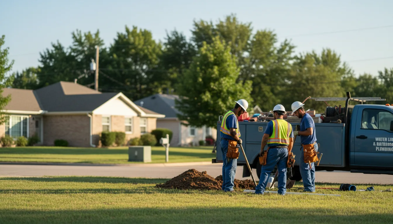 Residential water line and bathroom plumbing service in Elk Mound, WI